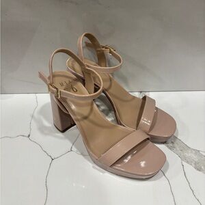 MIX NO. 6 tan block heels sandals